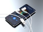 Techancy TD8038 Earphone White, Wired In-Ear Headphones with Lightning Connector, Integrated Microph