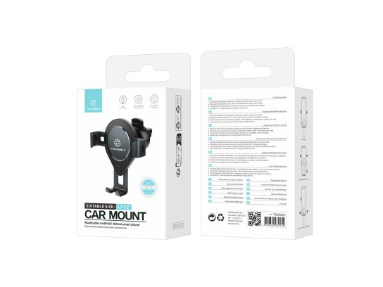 Techancy TI2197 Car Mobile Phone Holder Black, Automatic Attachment, 360 Degree Rotation, Compatible