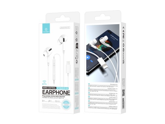 Techancy TD8038 Earphone White, Wired In-Ear Headphones with Lightning Connector, Integrated Microph Techancy TD8038 Earphone White, Wired In-Ear Headphones with Lightning Connector, Integrated Microph
