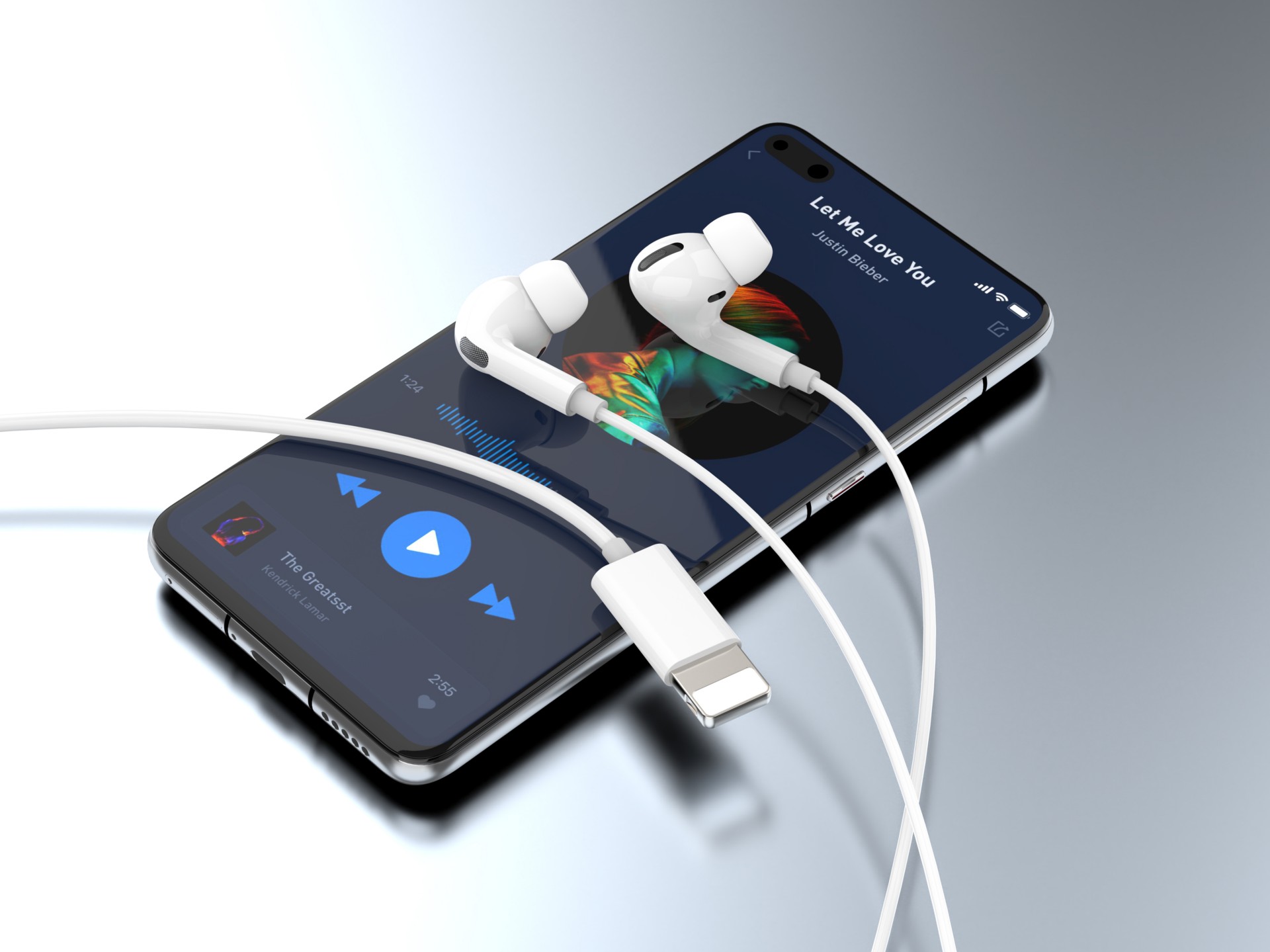 Techancy TD8038 Earphone White, Wired In-Ear Headphones with Lightning Connector, Integrated Microph Techancy TD8038 Earphone White, Wired In-Ear Headphones with Lightning Connector, Integrated Microph