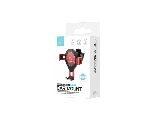 Techancy TI2197 Car Mobile Phone Holder Red, Automatic Attachment, 360 Degree Rotation, Compatible w Techancy TI2197 Car Mobile Phone Holder Red, Automatic Attachment, 360 Degree Rotation, Compatible w