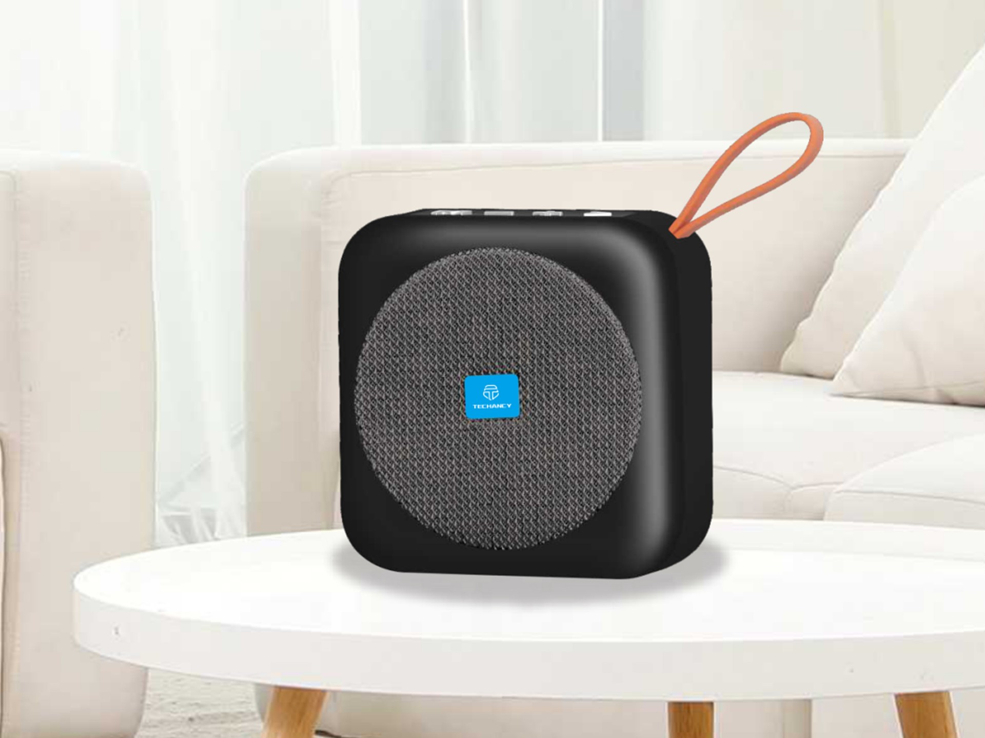 Techancy TH2622 Bluetooth Speaker Black, Portable and Compact, 600mAh Battery, TF/FM/USB/TWS Card Ho