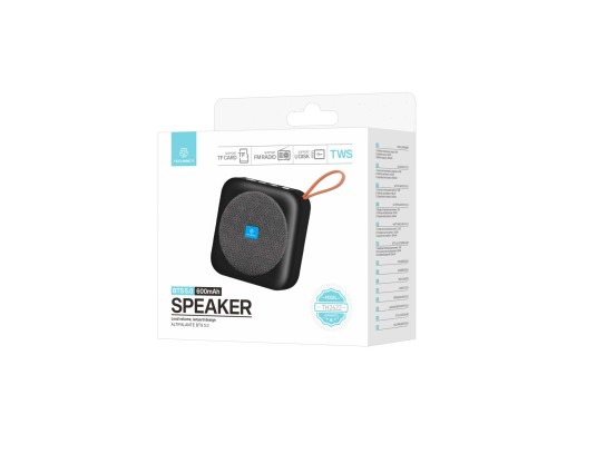 Techancy TH2622 Bluetooth Speaker Black, Portable and Compact, 600mAh Battery, TF/FM/USB/TWS Card Ho