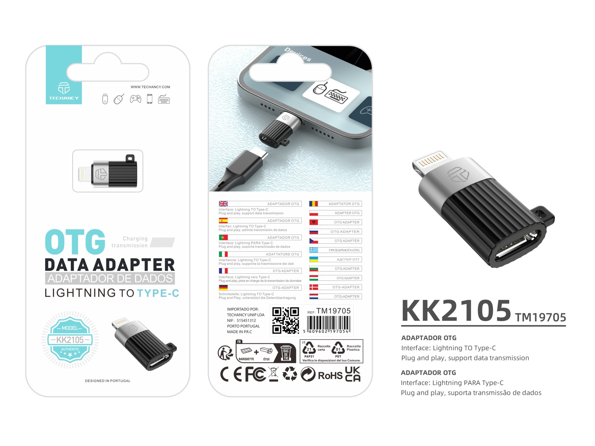 Apple Typ-C auf Lightning Otg Adapter Schwarz Apple Typ-C auf Lightning Otg Adapter Schwarz