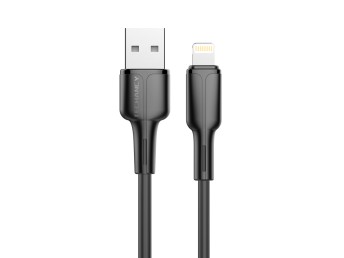 Techancy TB1659 Cavo dati USB 2.4A, nero, compatibile con iPhone 7/8/X/XS/11/12, cavo da 1M, ricaric