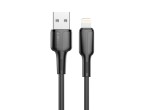 Techancy TB1659 Cavo dati USB 2.4A, nero, compatibile con iPhone 7/8/X/XS/11/12, cavo da 1M, ricaric