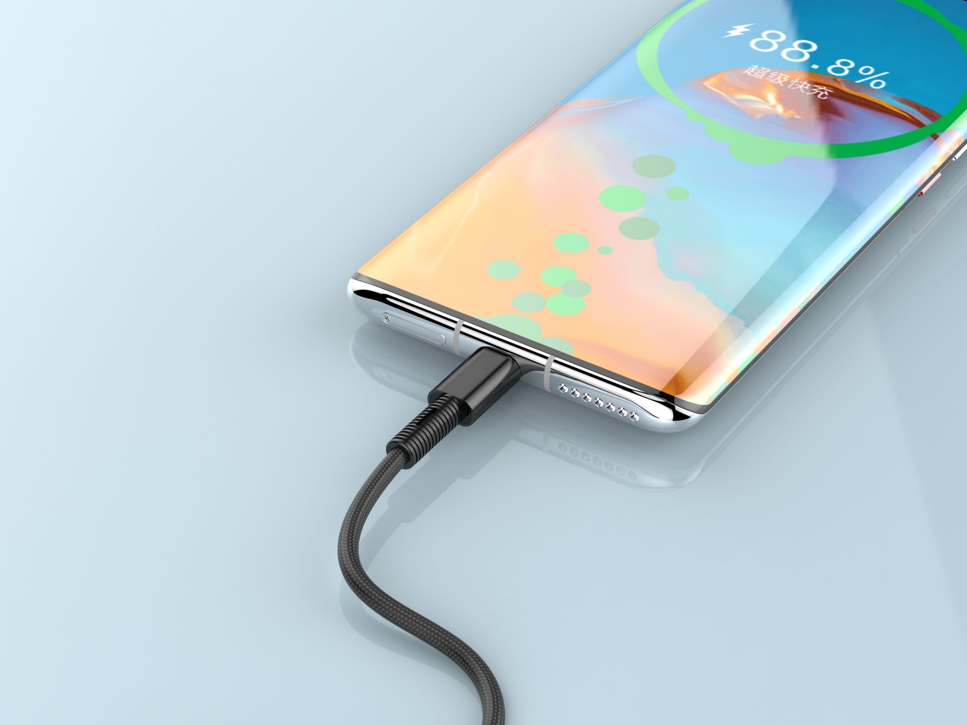 Techancy Usb C Data Cable 1.2M Black 2.4A Techancy Usb C Data Cable 1.2M Black 2.4A