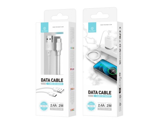 Typ-C Pvc Datenkabel 2M Weiß 2.4A Typ-C Pvc Datenkabel 2M Weiß 2.4A