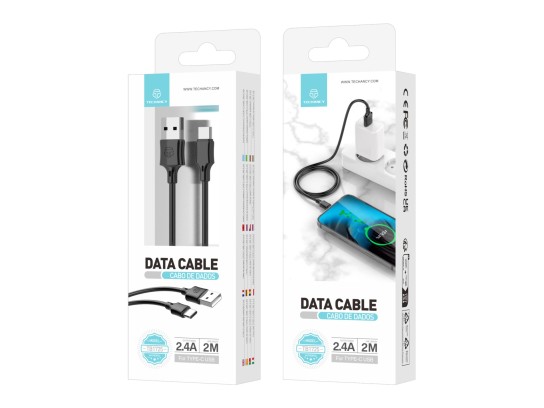 Typ-C Datenkabel 2M Schwarz 2.4A Typ-C Datenkabel 2M Schwarz 2.4A