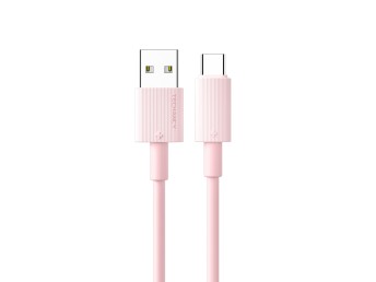 Techancy TB1768 Cabo de Dados TYPE-C, Rosa, Compatvel com Dispositivos USB-C, Cabo de 1M, Carregame