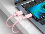 Techancy TB1768 Cabo de Dados TYPE-C, Rosa, Compatvel com Dispositivos USB-C, Cabo de 1M, Carregame