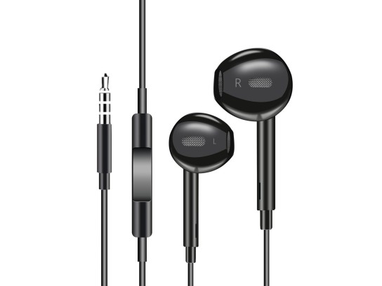 couteurs filaires (Inear-Microphones-Noirs)