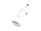 Techancy TC6411 Carregador de Carro 18W Branco Dupla Sada PD+QC Compatvel com Carros e Caminhes C