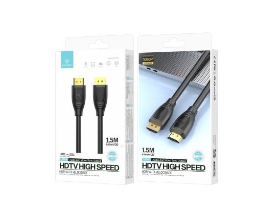 Techancy TL7265 Cavo HDMI ad alta velocità 1,5M 1080P per TV, computer, proiettore e console Techancy TL7265 Cavo HDMI ad alta velocità 1,5M 1080P per TV, computer, proiettore e console