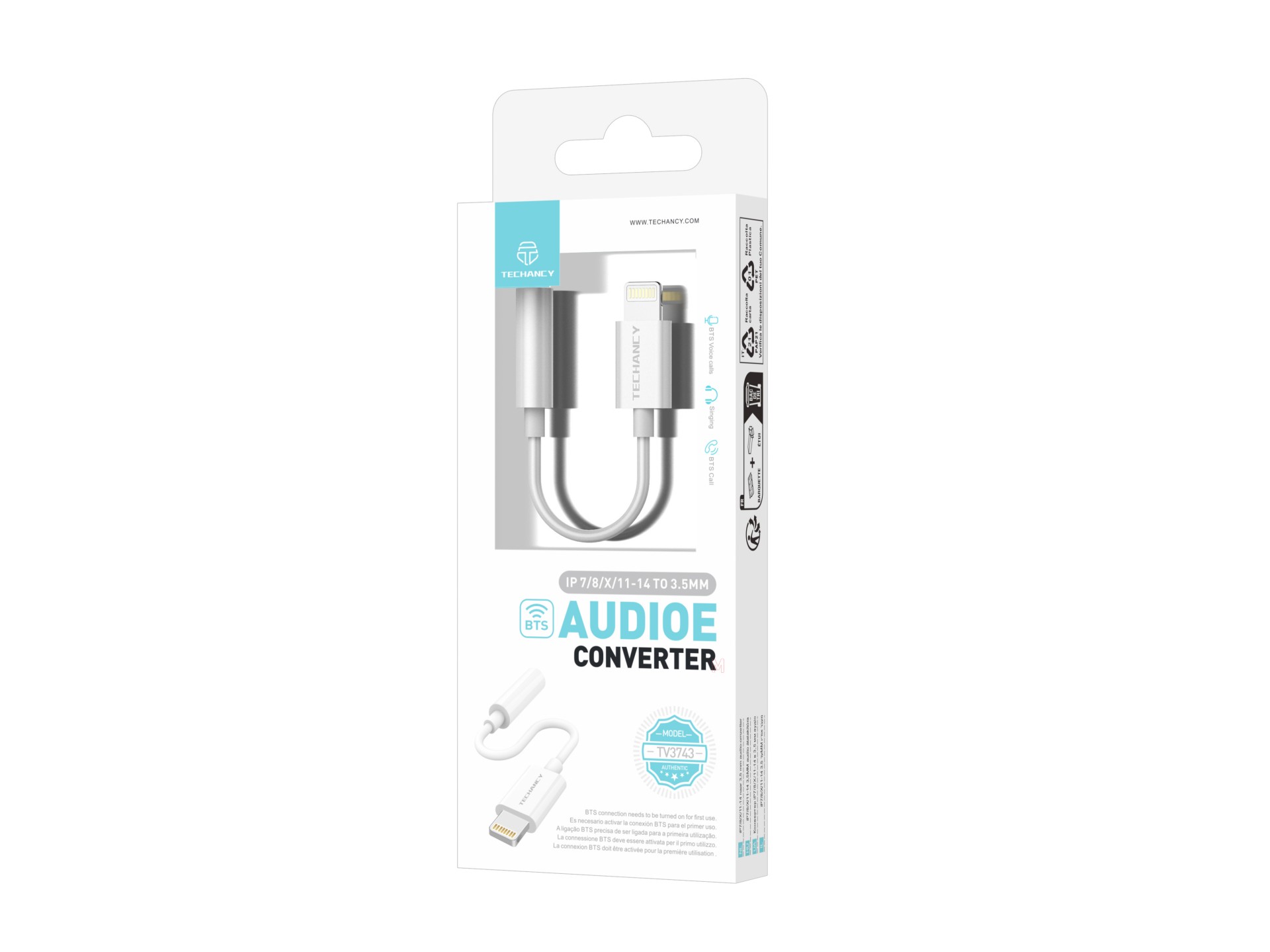Adaptador De Auriculares Para Iphone ,Apple Lightning De 3,5 Mm Mini Jack Adaptador Dongle Aux Audio Adaptador De Auriculares Para Iphone ,Apple Lightning De 3,5 Mm Mini Jack Adaptador Dongle Aux Audio