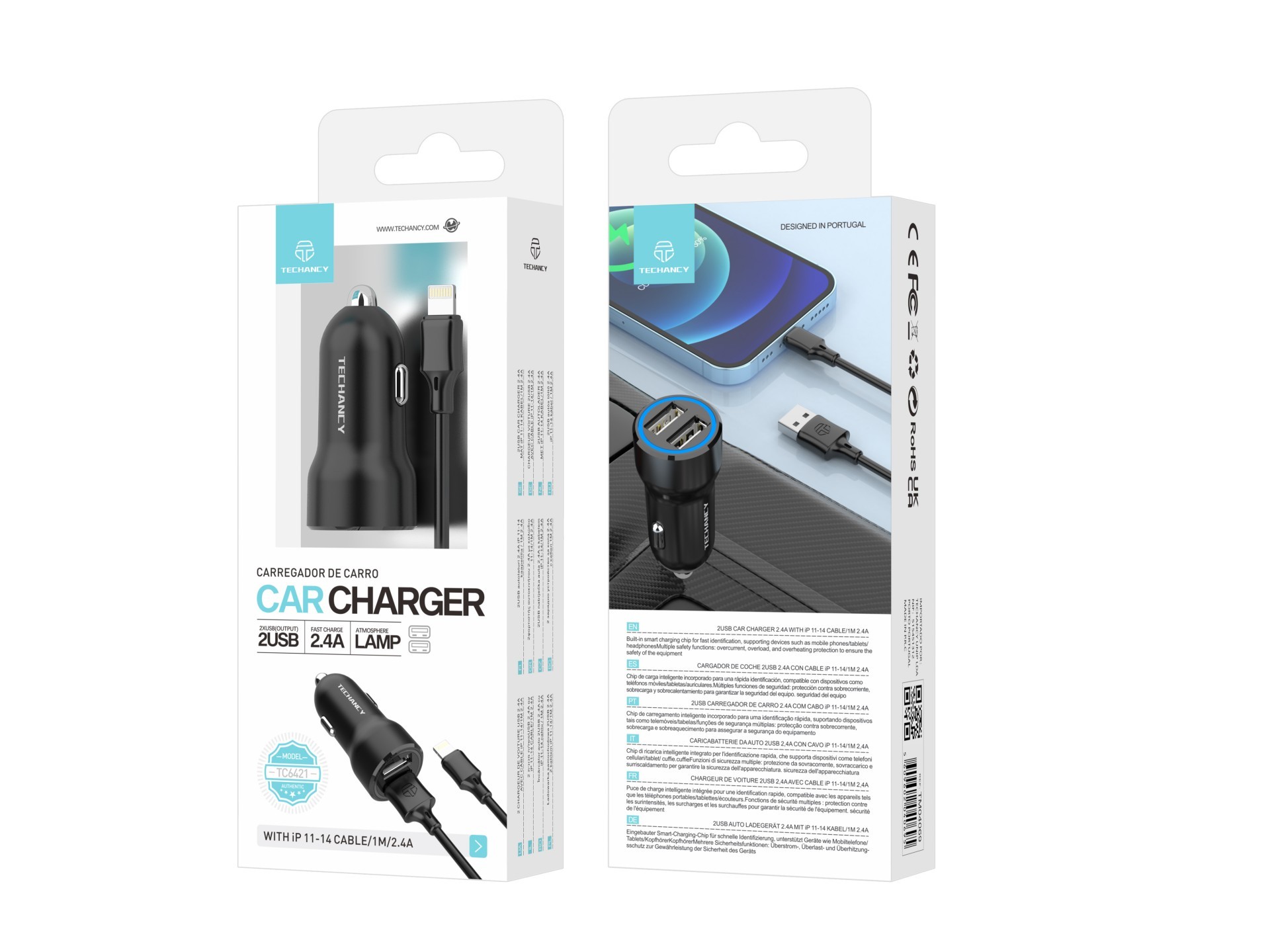 Cargador De Coche 2.4 A Con Cable Lightning,Cargador De Coche Encendedor De Cigarrillos,Doble Puerto Cargador De Coche 2.4 A Con Cable Lightning,Cargador De Coche Encendedor De Cigarrillos,Doble Puerto