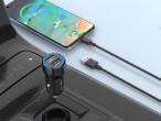 Car Charger 2.4 A With Cable Type-C ,Car Charger Easy Charging Dual Port With Led, Mobile Phone Char
