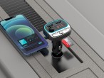 Transmissor Fm Bluetooth Para Carro ,Maos-Livres Sem Fios Leitor Mp3 Carro Preto