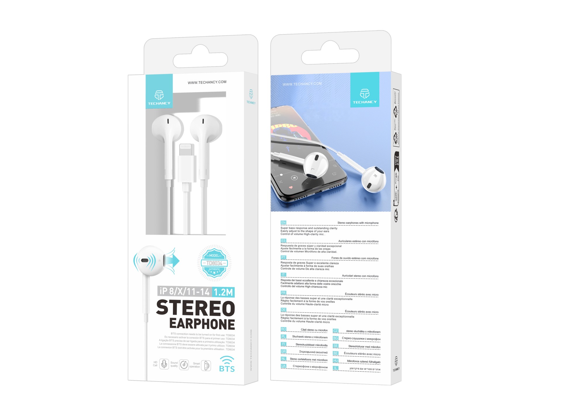 In Ear Earphones For iPhone,Lightning Earphones Earphone Cable Compatible With iPhone 14/13/12/11
