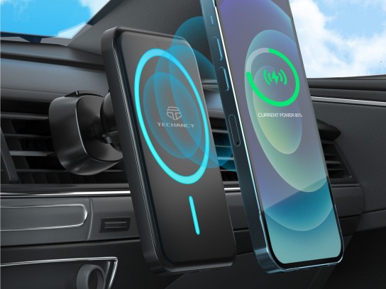 Caricabatterie magnetico senza fili per auto