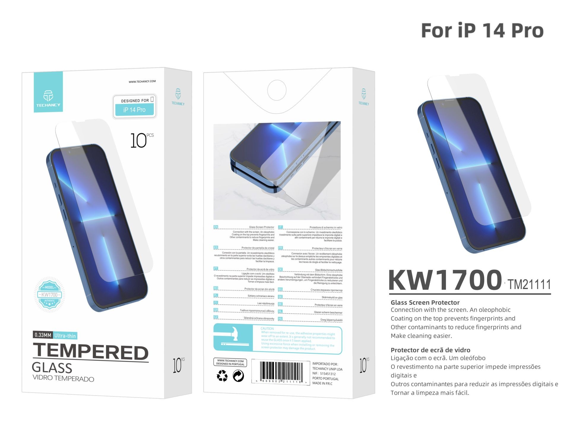 Techancy Simple Transparent Film Ip 14 Pro KW1700 Techancy Simple Transparent Film Ip 14 Pro KW1700