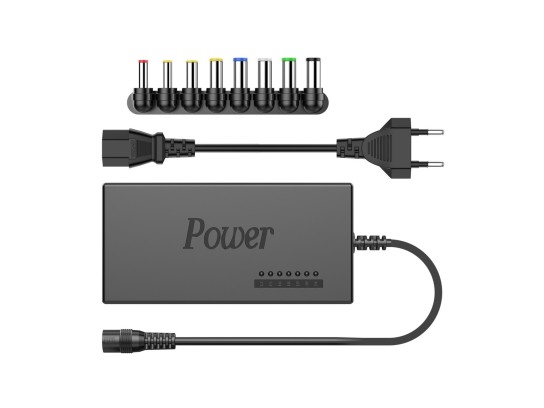 Techancy Universal Laptop Adapter 120W TL7341 Black, Eingang 110-240 V, Ausgang 120 W, mit mehreren 