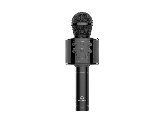 Techancy Wireless Microphone KZ1561, portable karaoke, Bluetooth speaker, FM radio and voice changer