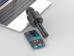 Techancy Wireless Microphone KZ1561, portable karaoke, Bluetooth speaker, FM radio and voice changer