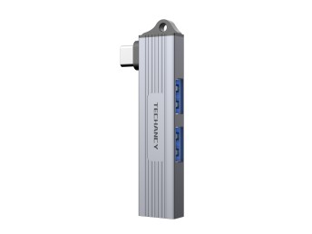 Techancy Hub USB-C to 3 USB 3.0 ports KT2907, compatible with Mac OS, Windows and Linux, 5Gbps data 
