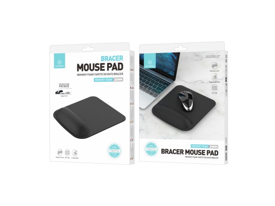 Tappetino per mouse nero TW2776 di Techancy, 20 mm di schiuma a memoria di forma, poggiapolsi ergono Tappetino per mouse nero TW2776 di Techancy, 20 mm di schiuma a memoria di forma, poggiapolsi ergono