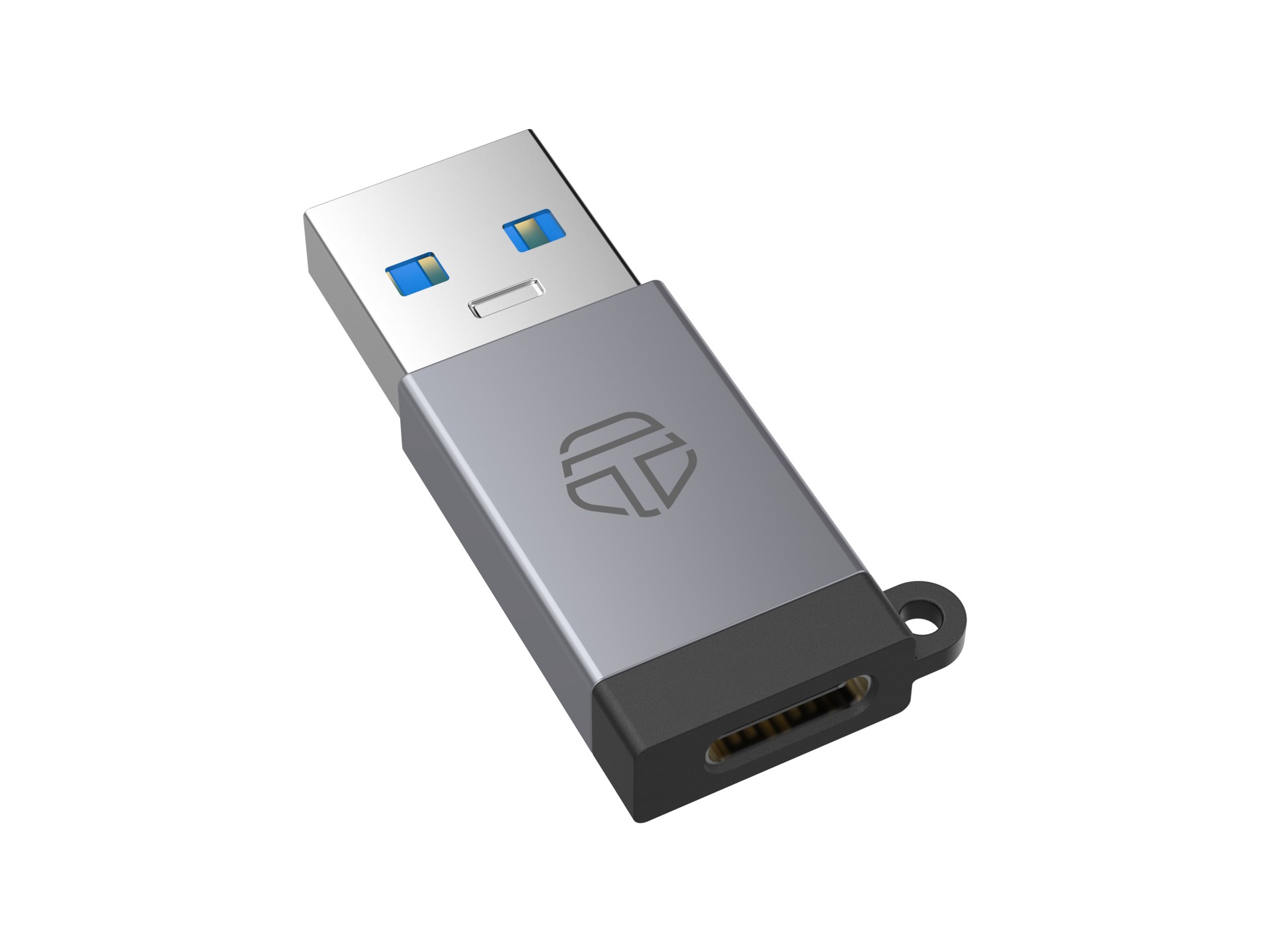 Techancy USB-A to USB-C OTG adapter KK2110 , aluminium alloy, supports data transfer, charging Techancy USB-A to USB-C OTG adapter KK2110 , aluminium alloy, supports data transfer, charging