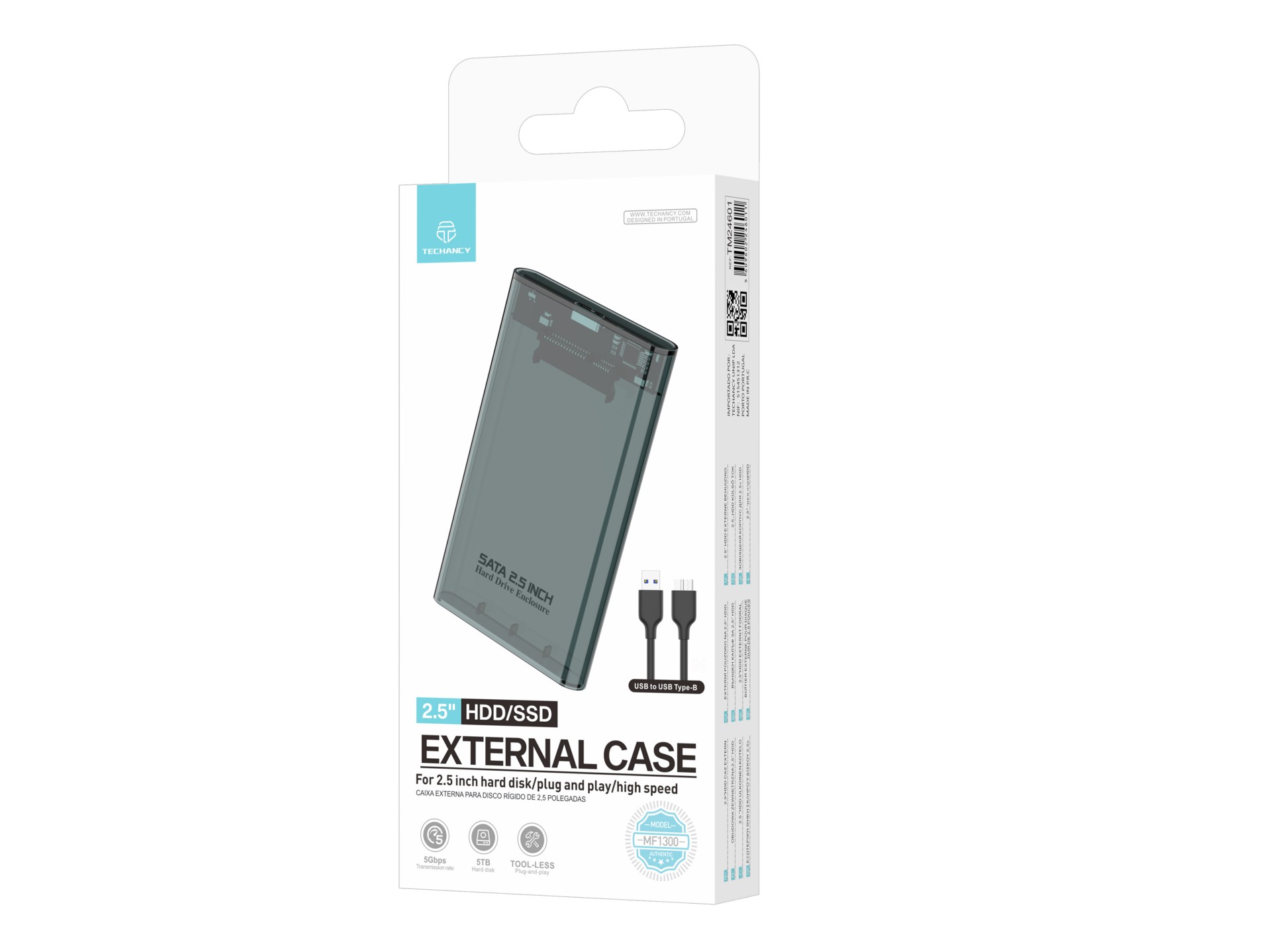 Techancy 2.5' SATA External HDD/SSD Case Black MF1300, with USB3.0 High Speed, Portable Techancy 2.5' SATA External HDD/SSD Case Black MF1300, with USB3.0 High Speed, Portable