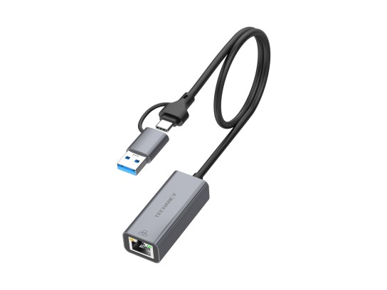 Adattatore Ethernet Techancy da USB-A/USB-C a RJ-45 MG1425, compatibile con sistemi Mac OS, iOS e Wi Adattatore Ethernet Techancy da USB-A/USB-C a RJ-45 MG1425, compatibile con sistemi Mac OS, iOS e Wi