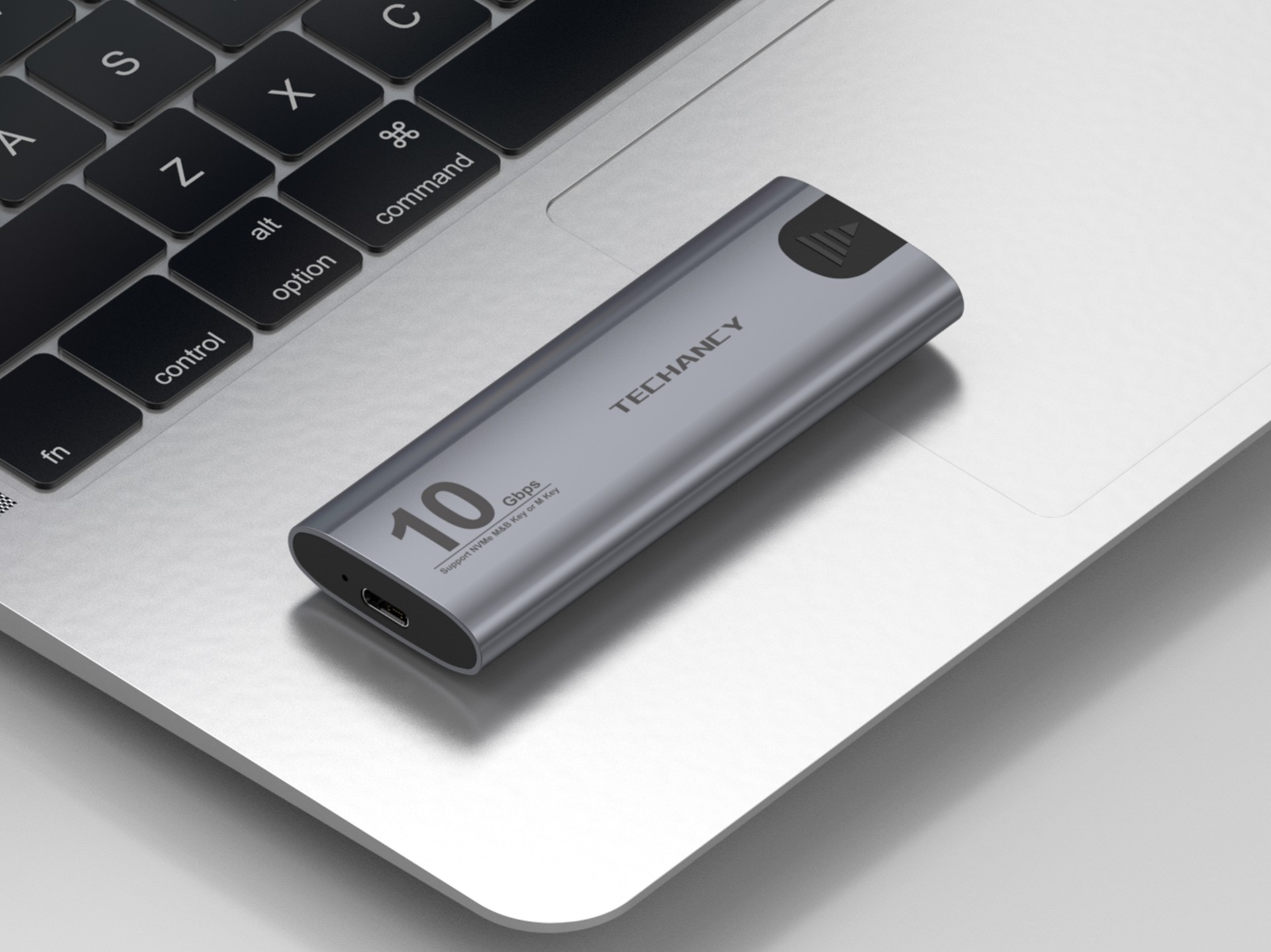 Techancy Caixa SSD M.2 NVMe portátil de alta velocidade MF1301 Cinza , 10 Gbps com USB-C, compatível Techancy Caixa SSD M.2 NVMe portátil de alta velocidade MF1301 Cinza , 10 Gbps com USB-C, compatível