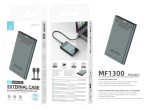 Techancy 2,5' SATA HDD/SSD case esterno nero MF1300, con USB3.0 ad alta velocit, portatile