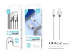 Lightning Data Cable 2.4A Aluminium 1M Silver
