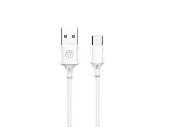 Cabo De Dados Em Pvc 1M Type-C Branco 2.4A