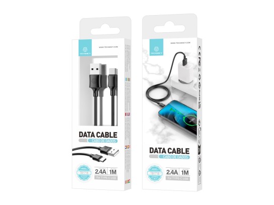 Typ-C Datenkabel 1M Schwarz 2.4A Typ-C Datenkabel 1M Schwarz 2.4A