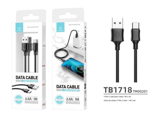 Typ-C Datenkabel 1M Schwarz 2.4A Typ-C Datenkabel 1M Schwarz 2.4A