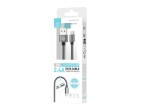 Cable de datos Tipo-C 2.4A Aluminio 1M Gris