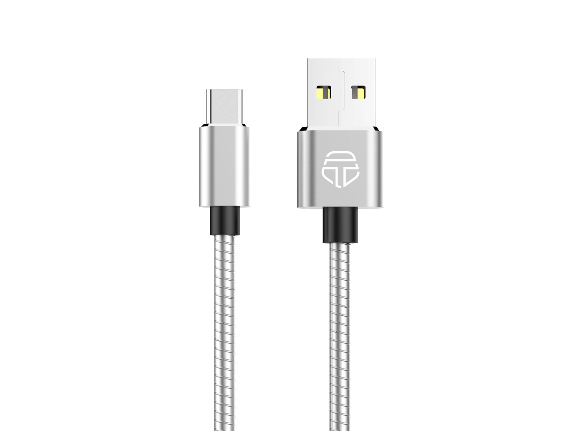Typ-C Datenkabel 2.4A Aluminium 1M Silber