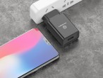 Techancy Caricatore da parete Usb per smartphone e tablet 1Usb 1M 2.4A Nero