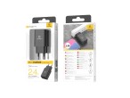 Techancy Caricatore da parete Usb per smartphone e tablet 1Usb 1M 2.4A Nero