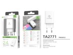 Caricabatterie wireless 1Ub 2.4A bianco