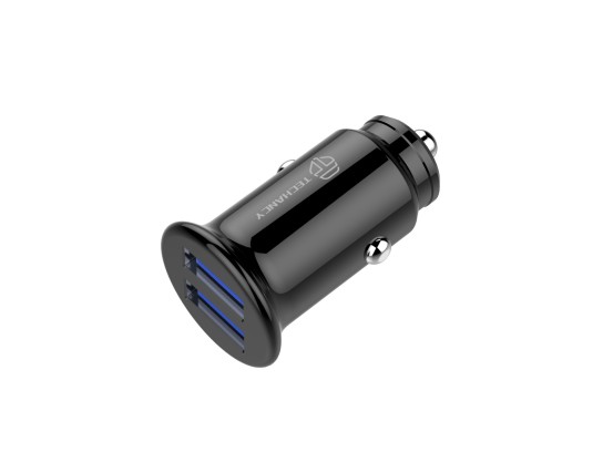 Carregador D Carro 2Usb 2.4A Preto