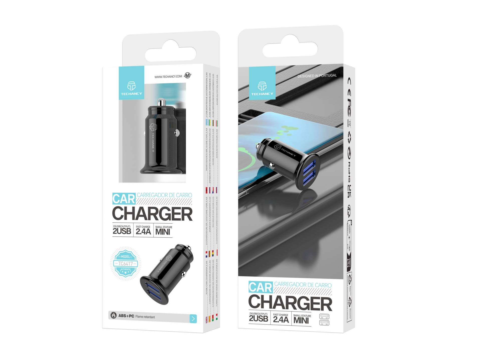 Carregador D Carro 2Usb 2.4A Preto Carregador D Carro 2Usb 2.4A Preto