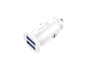 Carregador D Carro 2Usb 2.4A Branco