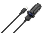 Carregador De Carro Lightning 2Usb 2.4A Preto