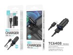 Carregador De Carro Lightning 2Usb 2.4A Preto