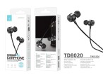 Techancy TD8020 wired headset, 3.5mm plug, on-wire control, HD microphone, 1.2m cable?Black